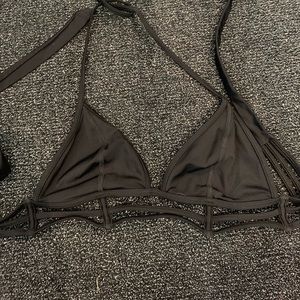 black bathing suit top